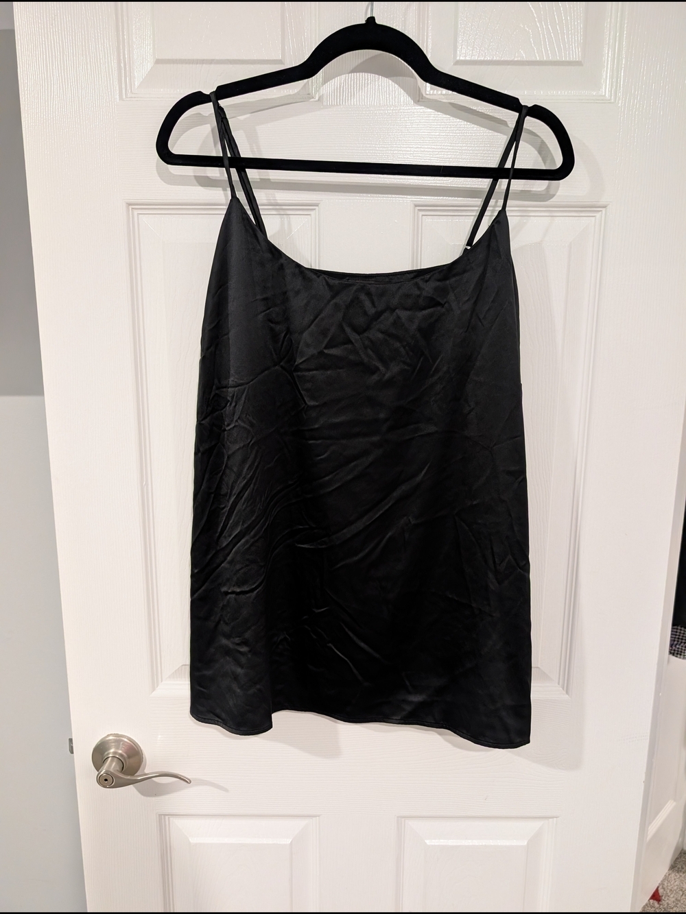 Lane Bryant Black Satin Cami Top in Size 22